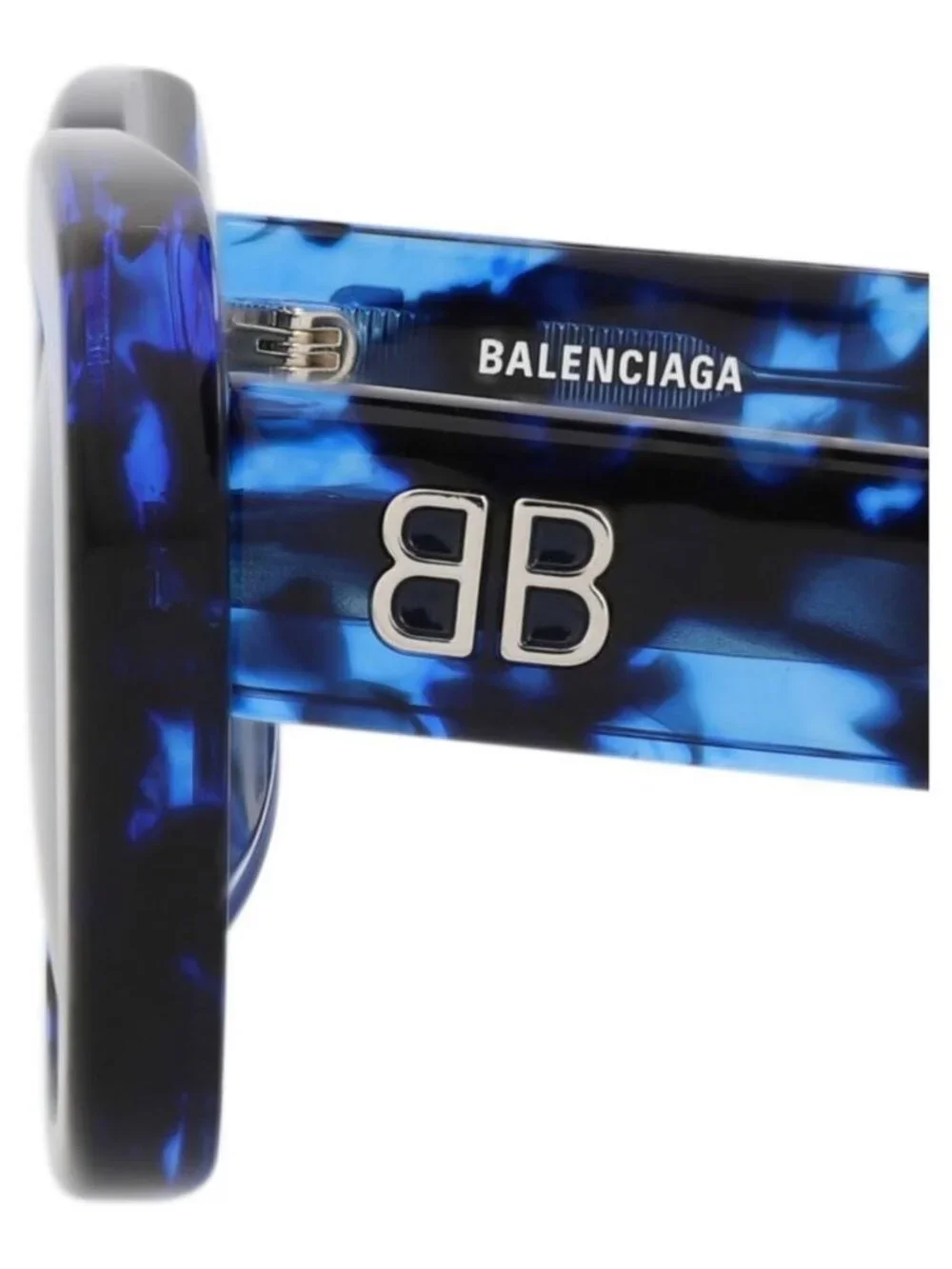 New Balenciaga Womens Square/Rectangle Blue Blue Blue Fashion Designer Sunglasse